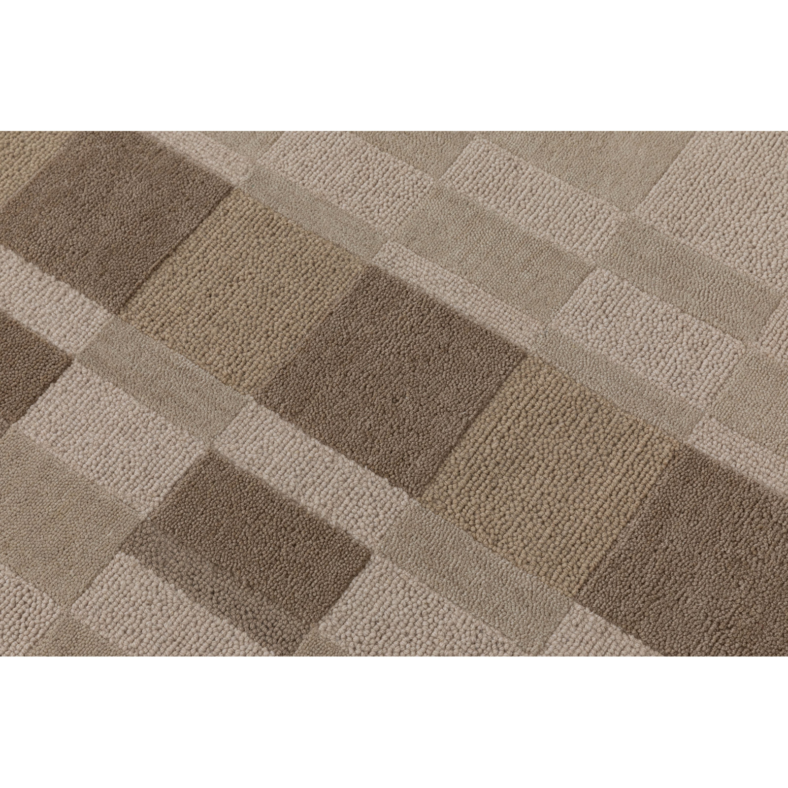 Hand-Tufted Wool Rug, Rectangle 2' x 3', Neutral