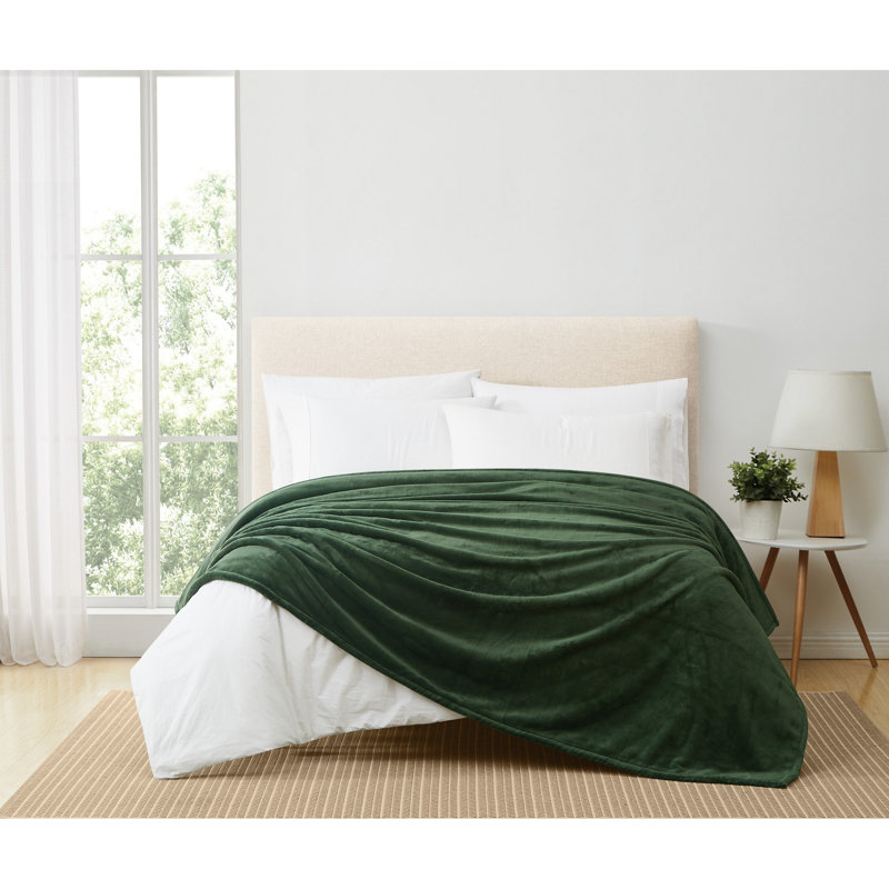 Lavish Plush Bed Blanket, Gray, Twin XL