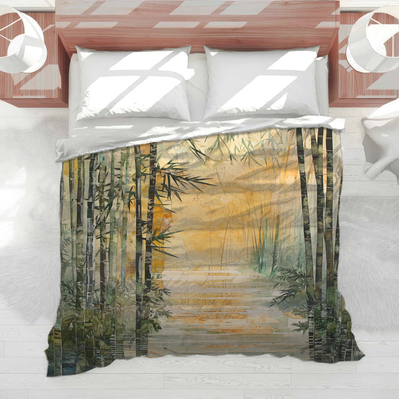 Bamboo Forest Pathway Comforter, Queen
