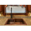 33" Hammered Copper Kitchen 40/60 Double Basin Sink with Matching Drains, and Accessories