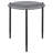 Lateek Round Smoked Glass Top End Table Sandy Black
