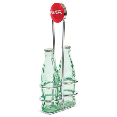 Retro Coca-Cola Glass Bottles Salt and Pepper Shaker Set -  Winston Brands, 65051