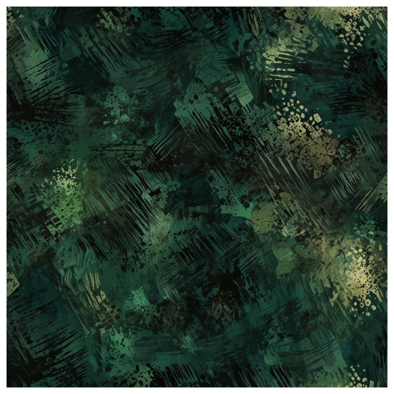 Tapis de bain à texture abstraite vert foncé, L 34 po x L 21 po
