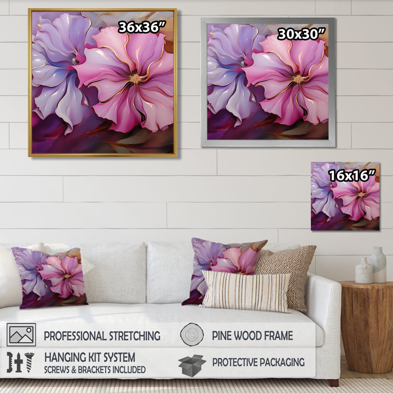 Bannos - pivoine, décoration murale, Toile tendue, H 16 po x l 16 po
