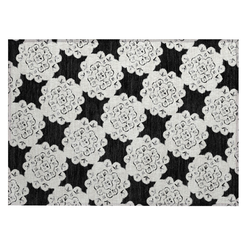 Machine Washable Indoor/Outdoor Chantille ACN2352 Casual Rug, Rectangle 1'8" x 2'6"