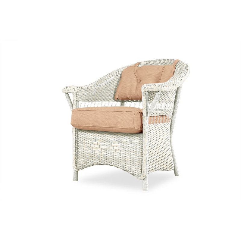 Nantucket Outdoor Dining Armchair, Antique White, Remy Pebble