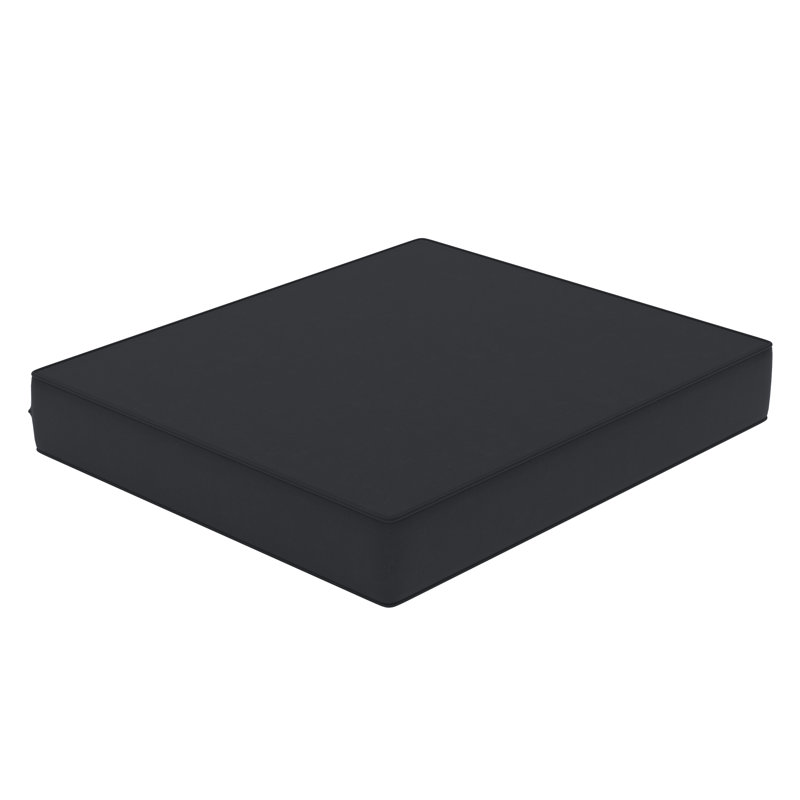 Sunbrella® Outdoor Ottoman Seat Cushion, 26" W x 24" D, Canvas Black