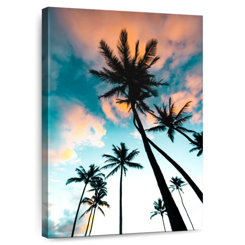 Harnek Palm Tree Sunrise Silhouette, 48" H x 32" W