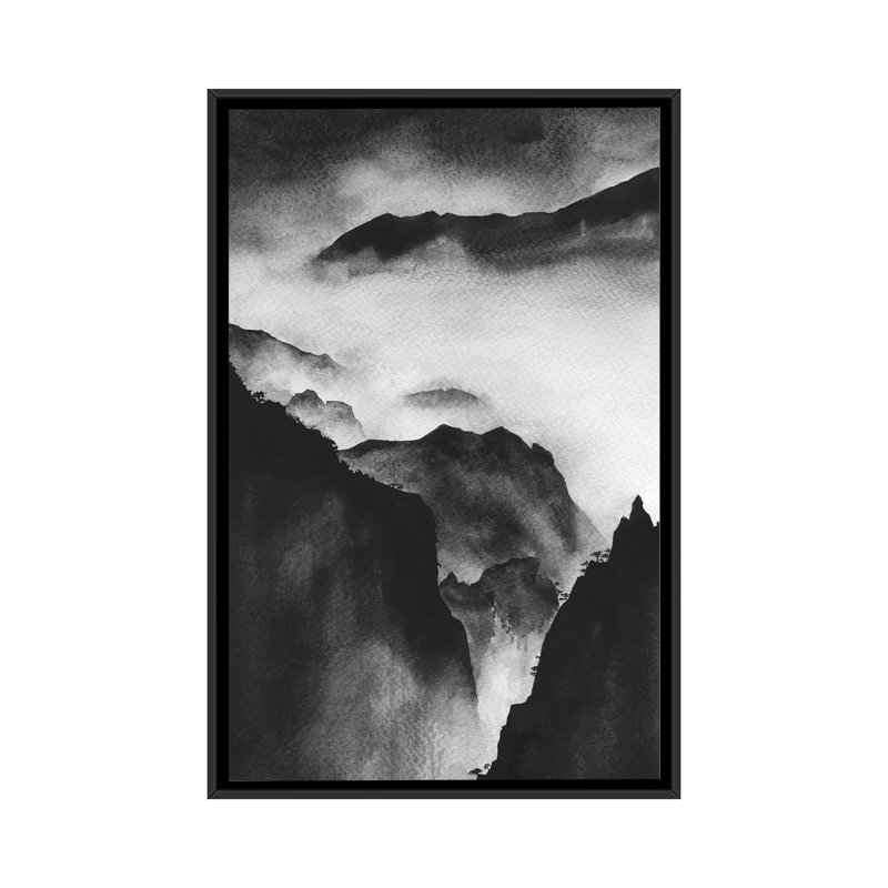 Altitude by Melissa Selmin - Painting on Canvas, 66.04 cm H x 45.72 cm W, Black Framed