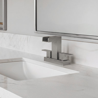 Centerset Bathroom Faucet 2-Handle, 4 Inch Bathroom Sink Faucet with Drain Assembly