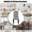 52 cm H Upholstered Linen Dining Chair