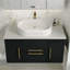 Meuble-lavabo flottant moderne avec lavabo en céramique et rangement intelligent