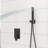 12 Inch Square Dual Shower Head Wall Mounted Matte Black System, - Scald Balanced, 360 Adjustable Rainfall Shower, Handheld For Custom Use With Balanced Valve, Experience, Rotation, And Adaptable