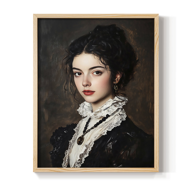 Reproduction encadrée WOMEN Series CCXVIII - bois massif, Naturel, H 11 po x l 9 po