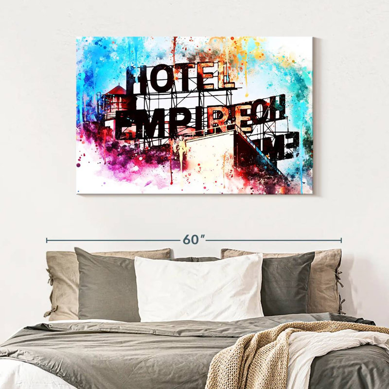 NYC Watercolor - Hotel Empire, H 32 po x l 48 po