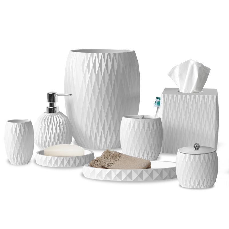 Russell Bathroom Accessory Set, White