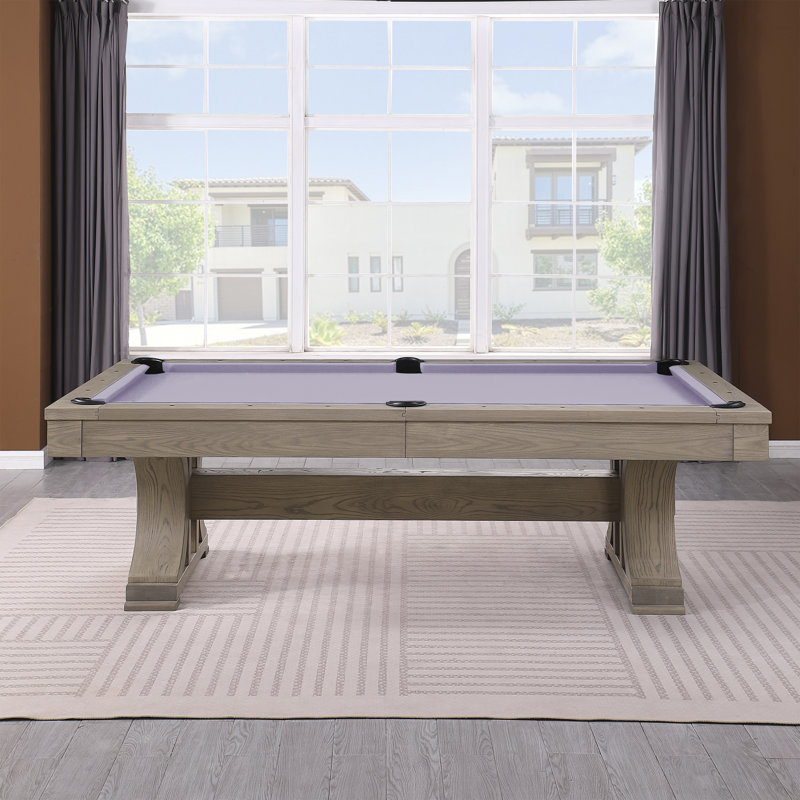 Table de billard en ardoise 8 pi Madero Madero, Mauve clair résistant à l'eau, Non, Gris cendré brossé