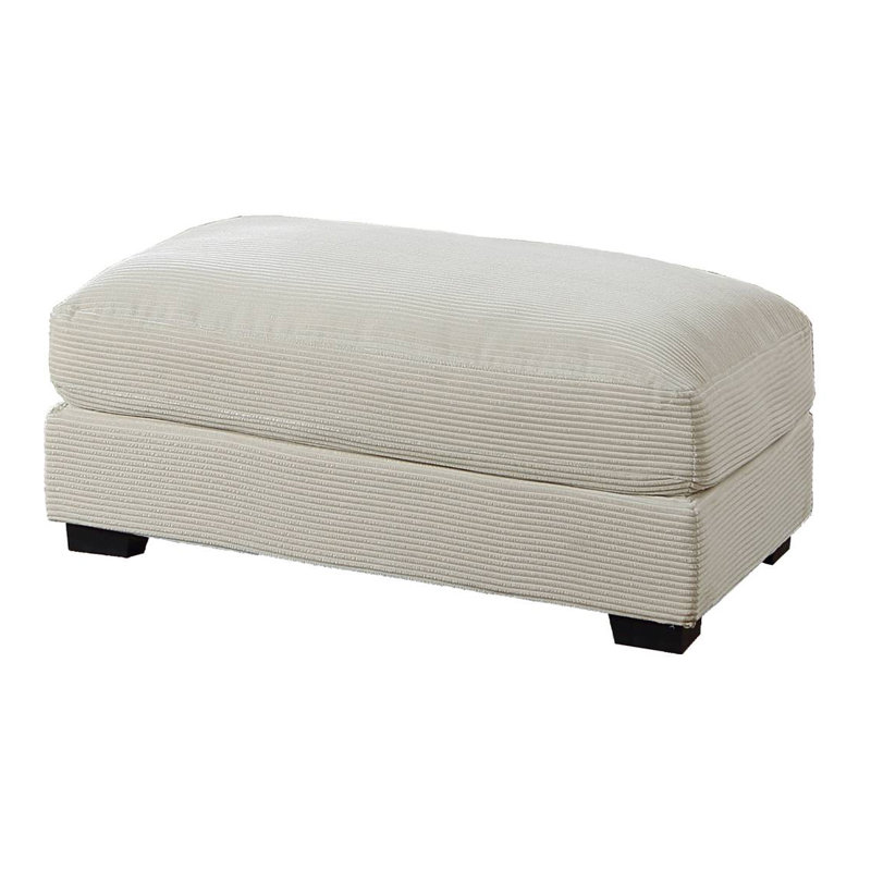 Repose-pieds en velours côtelé l 45,4 po, Beige