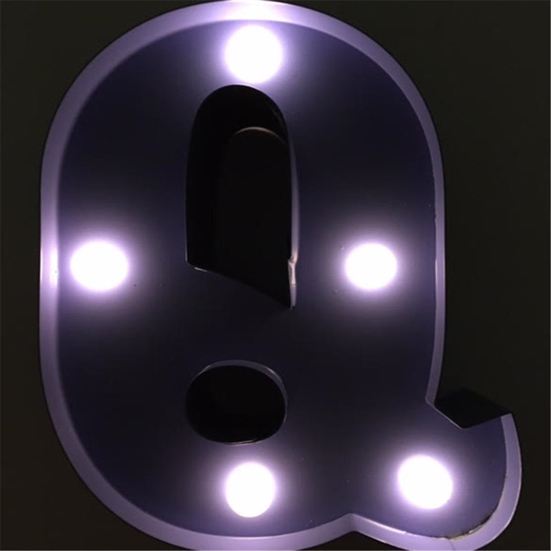 Enseigne lumineuse del letter q, Bleu