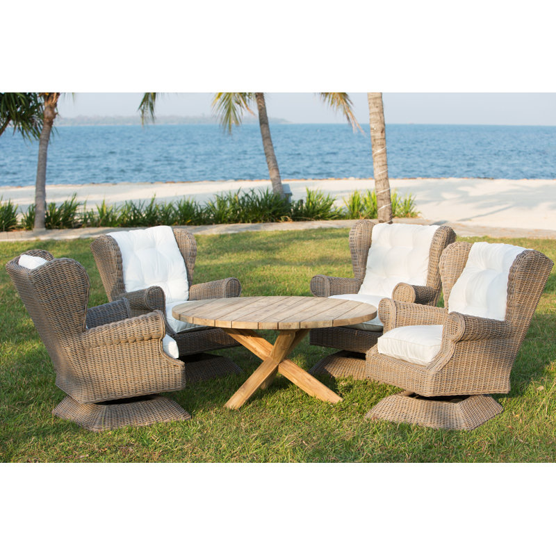 Table de conversation en bois massif Bora Bora