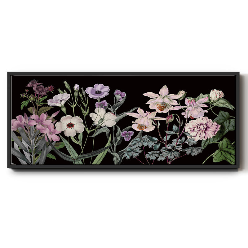 Garden Array- Framed Canvas, 12" H x 30" W