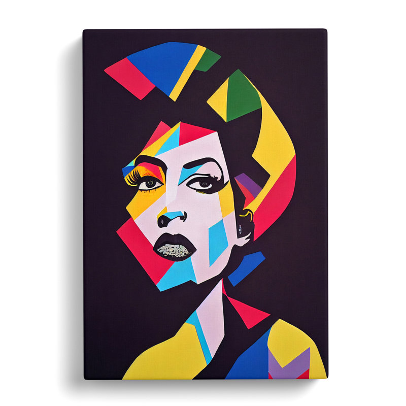 Amy Winehouse Abstract - Wrapped Canvas Print, 50cm H x 35cm W x 3cm D