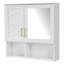 Armoire de toilette 2 en 1, armoire à pharmacie murale de 30 pouces avec tablettes réglables et portes à fermeture douce, miroir haute définition avec rangement pour meuble-lavabo de salle de bain-129597984