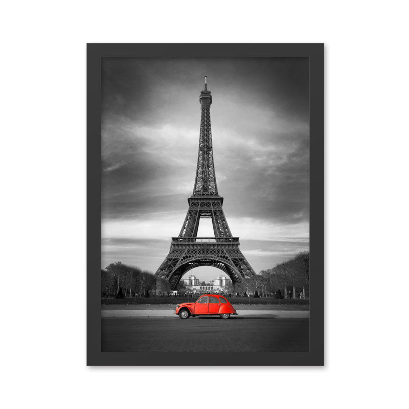 Stunning Decorative Framed MDF Painting, 13.8 x 17.7 inches | 100% MDF with 100% Polystyrene Frame (0.8 inches Thick) | UV Digital Printing, Wall-Mountable | Bold Black & Red Colors, Perfect for Home Décor