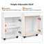 Chariot de salon en bois avec 4 roues H 33,46 x l 15,74-122081732