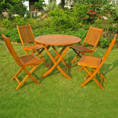Blaser Solid Wood 5-Piece Patio Dining Set