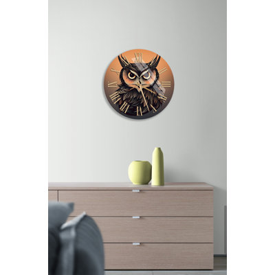 Horloge murale graphique en verre trempé