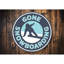 Panneau en aluminium Gone Snowboarding Circle-58294069