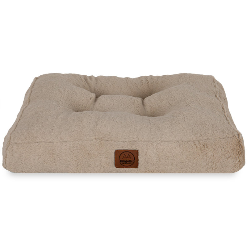 Jungolica Orthopedic Pet Bed, 55cm H x 45cm W x 7cm D, Beige