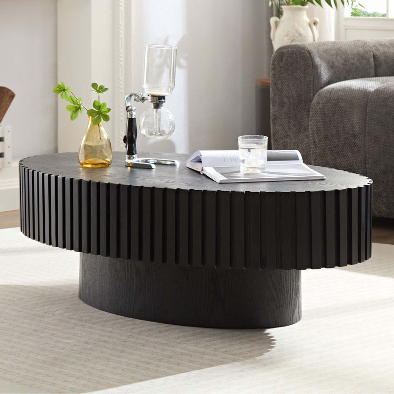 Table basse cylindrique Handcraft, Noir, noir, noir, noir