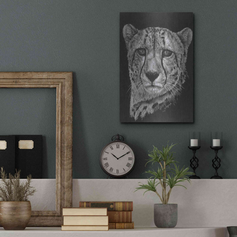 Impressive par Barbara Keith - peinture sur métal sans cadre, H 16 po x l 12 po x P 0,13 po