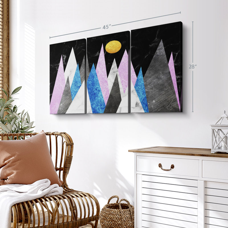 «Marble Texture Mountains» sur toile, H 28 po x l 45 po x P 1,25 po