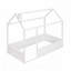 Structure de lit en bois avec clôture-738509981