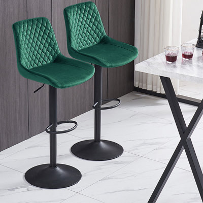 Apoch Velvet Height Adjustable Bar Stool