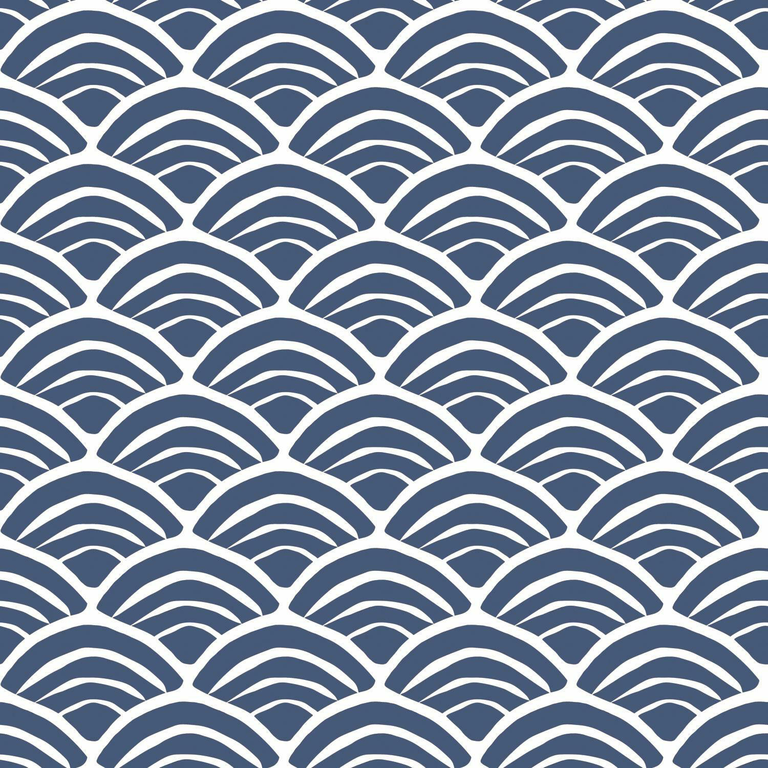 Jane Modern Peel & Stick Geometric Wallpaper, Blue