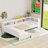 L-Shaped Daybed With Trundle, Drawer, And Usb-163008115