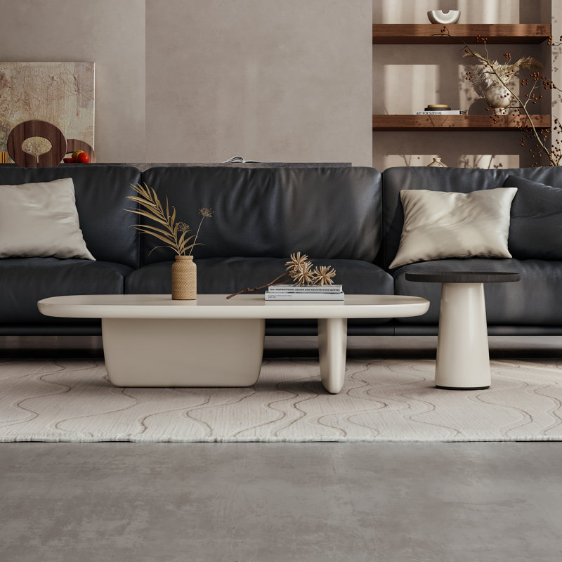 Modern Minimalist Coffee Table Set For Small Living Rooms, Space-saving Home Furniture, Aesthetic Coffee Table, Beige