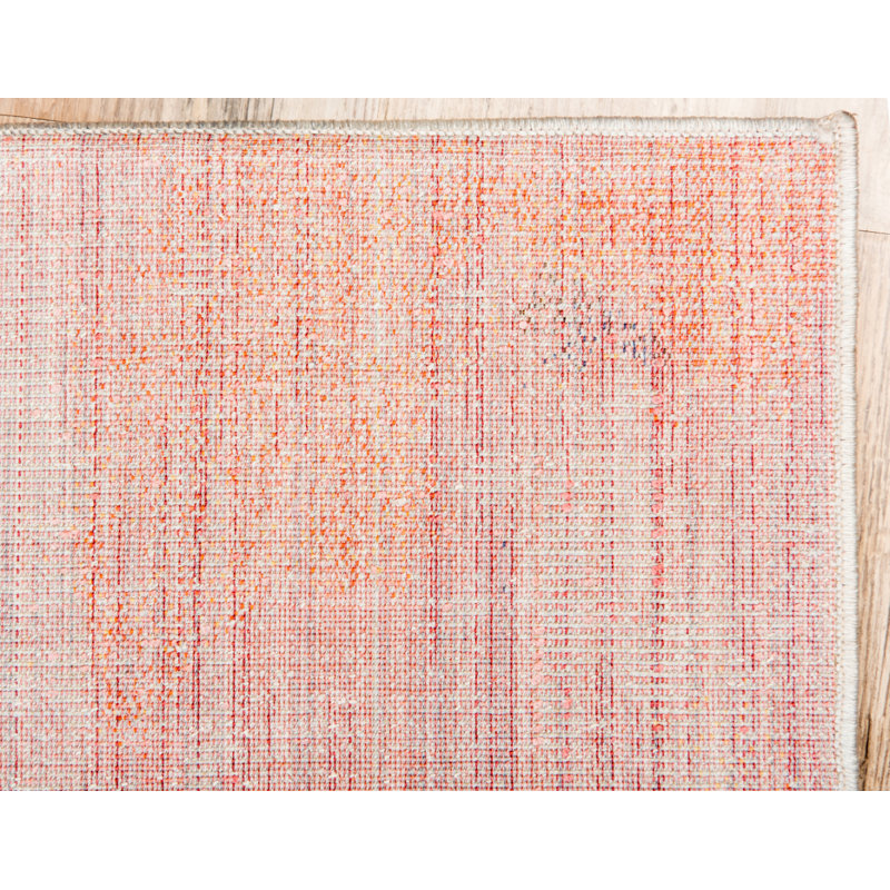 Tapis abstrait gris / orange Frodsham, Rectangle 5 pi 1 po x 8 pi