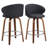 26" Upholstered Swivel Bar and Counter Stool with Wood Frame-325913604