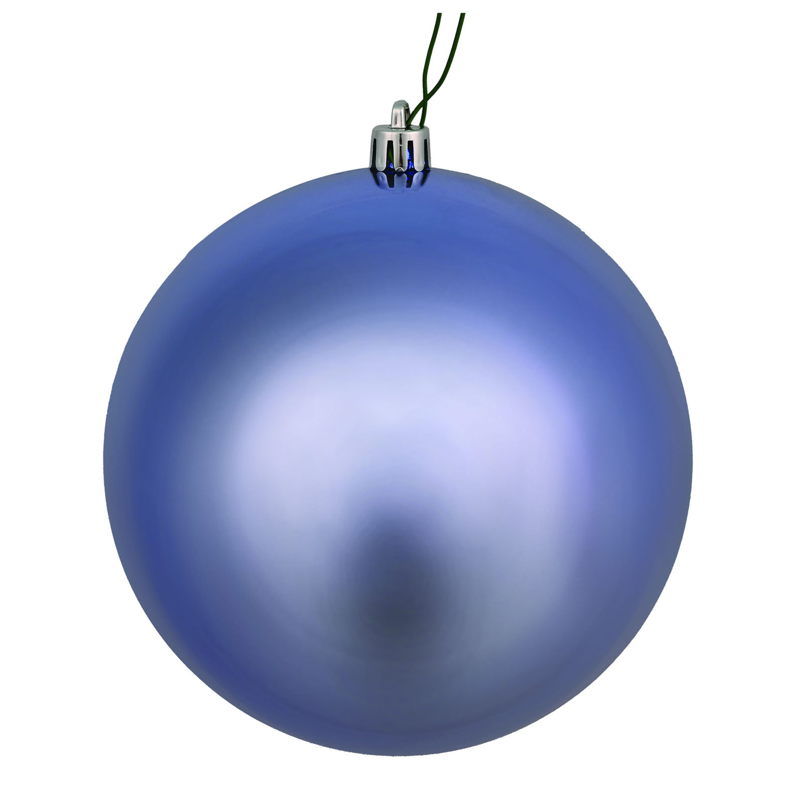 Holiday Décor Ball Ornament, Periwinkle Shiny, 3" H x 3" W x 3" D