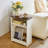 Narrow Side Table With Storage Shelf, 3 Tier Slim End Table For Small Spaces, Wood Small Nightstand With Magazine Rack For Living Room, Bedroom, Sofa, Space Saving, White