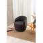 Fauteuil pivotant polyvalent avec rembourrage confortable et anneau en métal noir