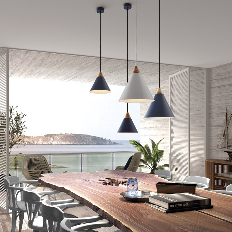 Aaruhi 1 - Light Cone Pendant, 59.06cm H x 7.87cm W x 7.87cm D, Blue