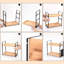 Support de rangement de comptoir de salle de bain en bois 2 couches avec paniers de rangement