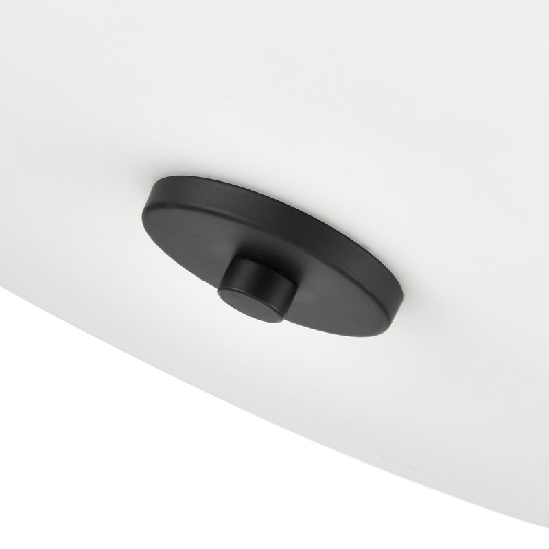 Asuka 15.75" Wide 3-Light Semi Flush , Matte Black