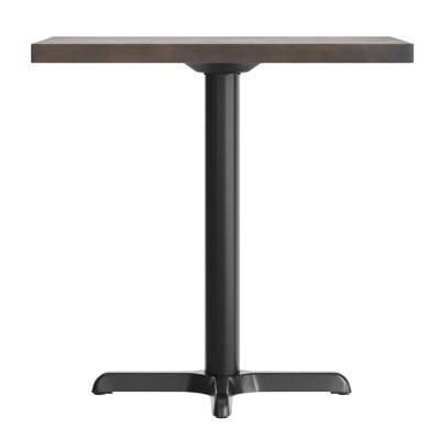 Rectangular Solid Wood Commercial Tabletop with Dining Height X-Base